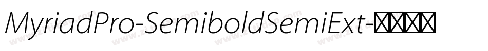 MyriadPro-SemiboldSemiExt字体转换