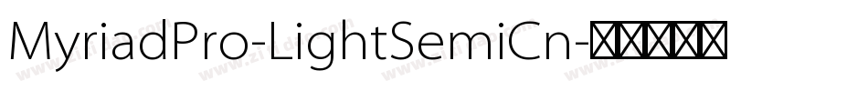 MyriadPro-LightSemiCn字体转换