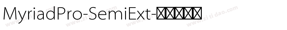 MyriadPro-SemiExt字体转换