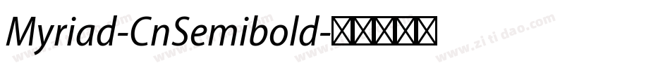 Myriad-CnSemibold字体转换