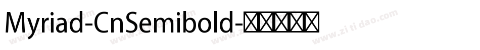 Myriad-CnSemibold字体转换