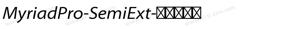 MyriadPro-SemiExt字体转换