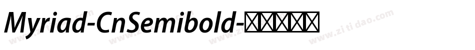 Myriad-CnSemibold字体转换