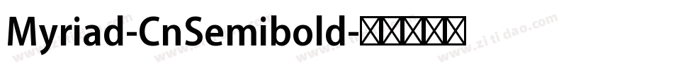 Myriad-CnSemibold字体转换