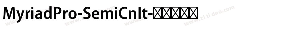 MyriadPro-SemiCnIt字体转换