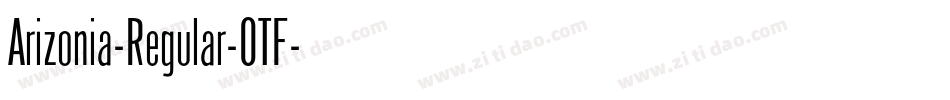 Arizonia-Regular-OTF字体转换