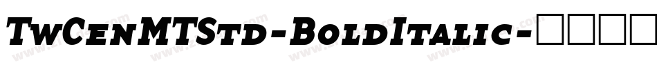 TwCenMTStd-BoldItalic字体转换
