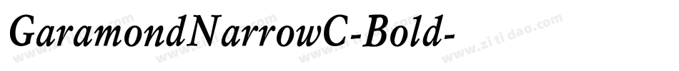 GaramondNarrowC-Bold字体转换