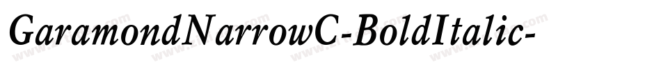 GaramondNarrowC-BoldItalic字体转换