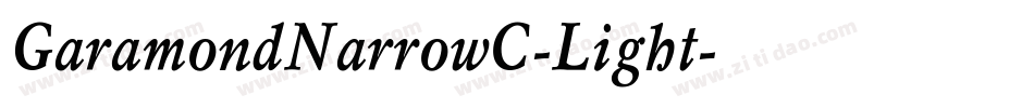 GaramondNarrowC-Light字体转换