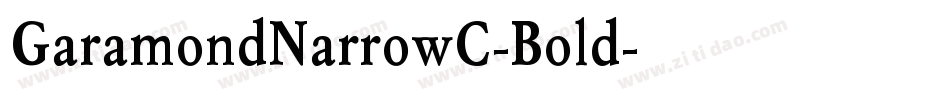 GaramondNarrowC-Bold字体转换