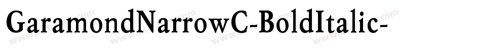 GaramondNarrowC-BoldItalic字体转换