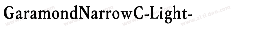 GaramondNarrowC-Light字体转换