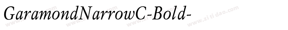 GaramondNarrowC-Bold字体转换