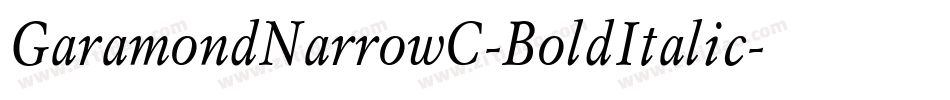 GaramondNarrowC-BoldItalic字体转换