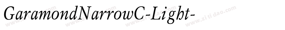 GaramondNarrowC-Light字体转换