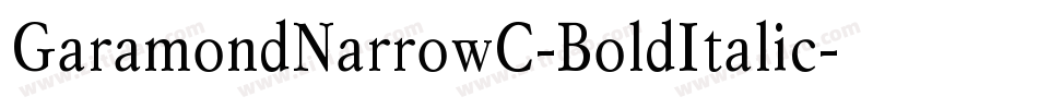 GaramondNarrowC-BoldItalic字体转换