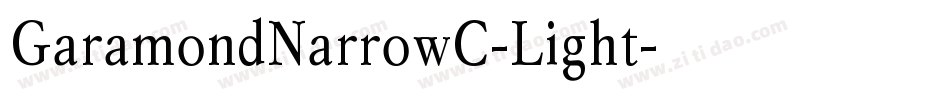 GaramondNarrowC-Light字体转换