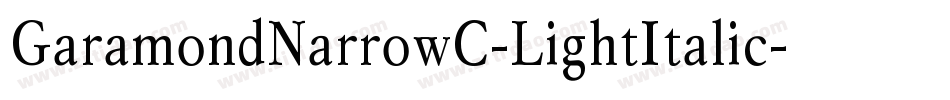 GaramondNarrowC-LightItalic字体转换