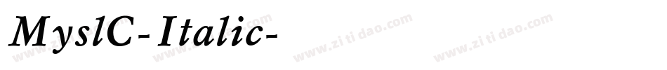MyslC-Italic字体转换