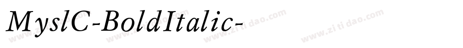 MyslC-BoldItalic字体转换