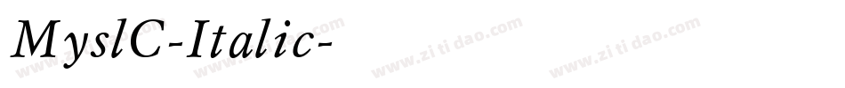 MyslC-Italic字体转换