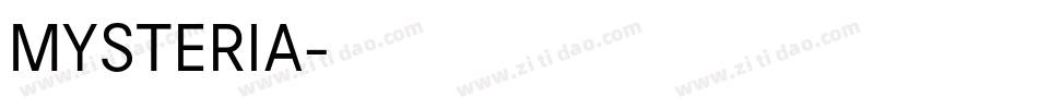MYSTERIA字体转换