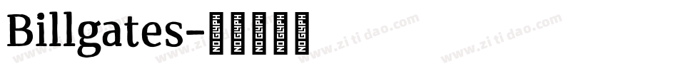Billgates字体转换