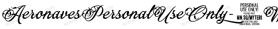 AeronavesPersonalUseOnly-0WWnz字体转换
