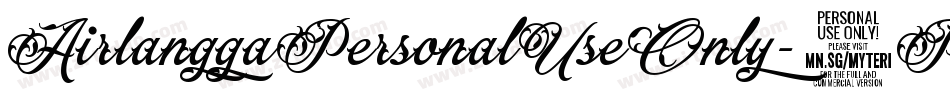 AirlanggaPersonalUseOnly-3PRZ字体转换