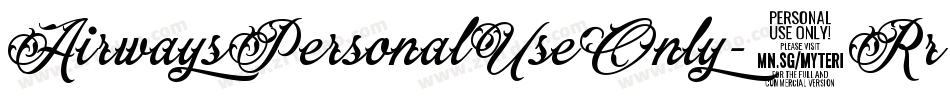 AirwaysPersonalUseOnly-5Rr8字体转换