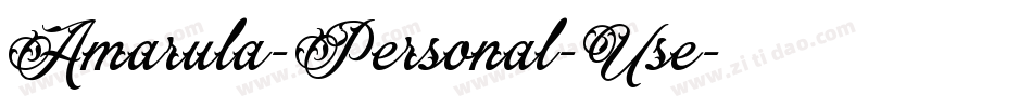 Amarula-Personal-Use字体转换