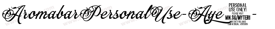 AromabarPersonalUse-Aye6字体转换