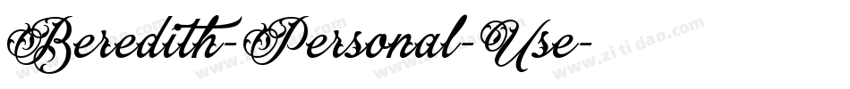 Beredith-Personal-Use字体转换