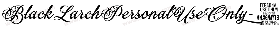 BlackLarchPersonalUseOnly-9A42字体转换
