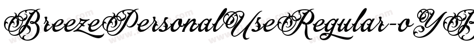 BreezePersonalUseRegular-oYBz字体转换