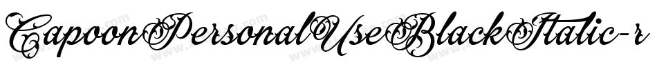 CapoonPersonalUseBlackItalic-r9q7字体转换
