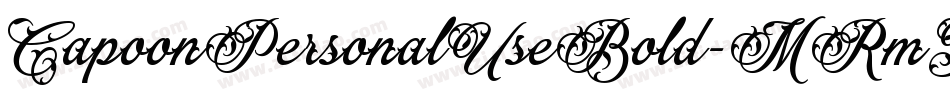 CapoonPersonalUseBold-MRmY字体转换