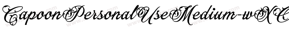 CapoonPersonalUseMedium-wXO3字体转换