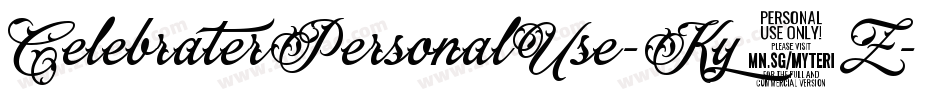 CelebraterPersonalUse-Ky0Z字体转换