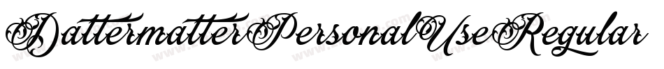 DattermatterPersonalUseRegular-XPla字体转换