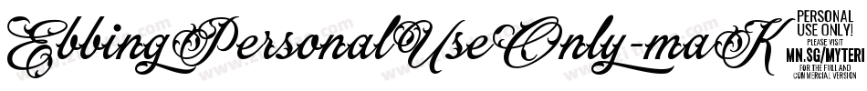 EbbingPersonalUseOnly-maK9字体转换