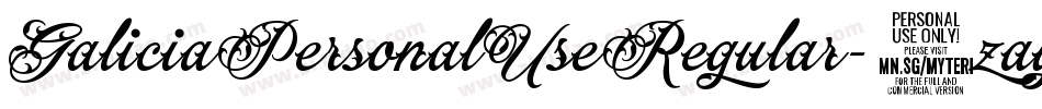 GaliciaPersonalUseRegular-3zayp字体转换
