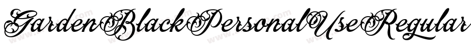 GardenBlackPersonalUseRegular-dY47字体转换