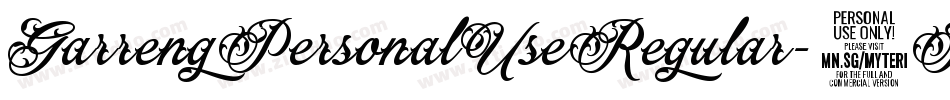 GarrengPersonalUseRegular-0JDd字体转换 GarrengPersonalUseRegular-0JDd字体转换