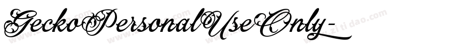 GeckoPersonalUseOnly字体转换