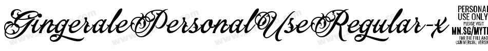 GingeralePersonalUseRegular-x3L5O字体转换