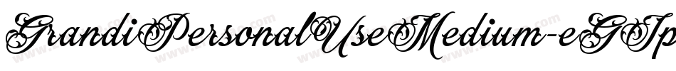 GrandiPersonalUseMedium-eGJp字体转换 GrandiPersonalUseMedium-eGJp字体转换