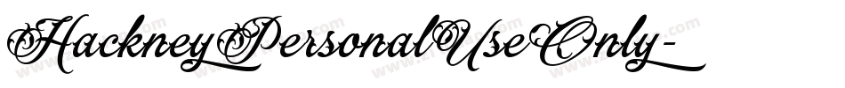 HackneyPersonalUseOnly字体转换