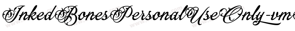 InkedBonesPersonalUseOnly-vmALO字体转换